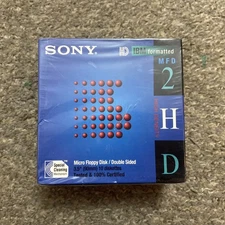 Sony 2HD 3.5" IBM Formatted Micro Floppy Disks Double Sided (10 pack) NEW SEALED