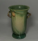 Roseville Pine Cone Vase 838-6 Green Art Pottery 6” Repaired Handle