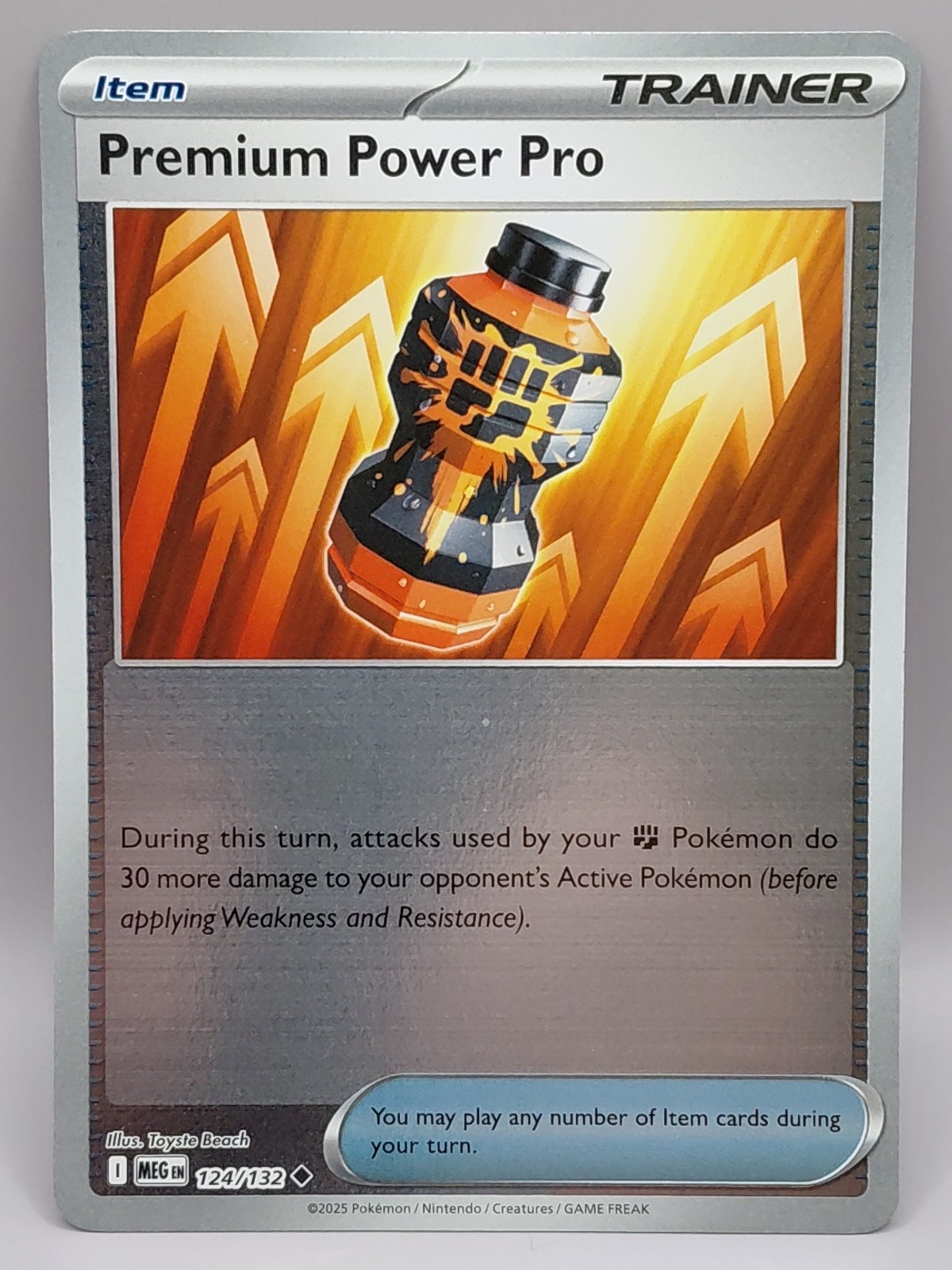 Reverse Holo Premium Power Pro 124/132 Uncommon ME01: Mega Evolution Pokemon