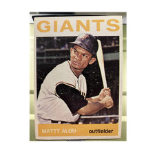 Topps 1964 Matty Alou San Francisco Giants Baseball Card #204