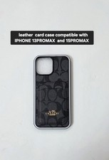 Women’s leather card case compatible with iPhone 15PROMAX and 13PROMAX