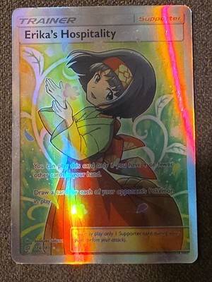 Erika's Hospitality 174/181 Full Art Holo Ultra Rare Trainer (SM Team Up)