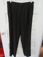Women's Escada Size 42 Black Wool Dress Slacks