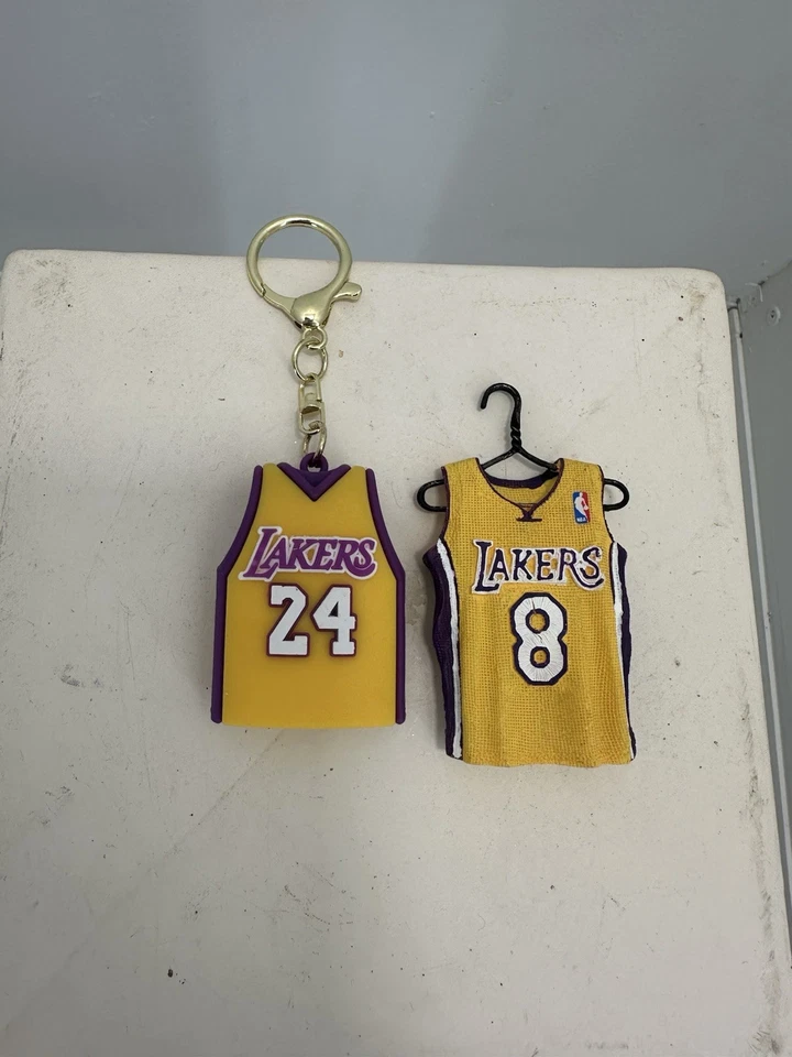Set Of Two Kobe Bryant #8 And #24 Jersey Ornament And keychain - Image 2 of 2