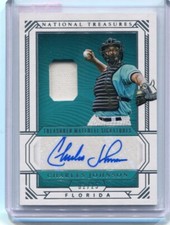 2019 National Treasures - CHARLES JOHNSON - Autograph Jersey MIAMI MARLINS #d/25