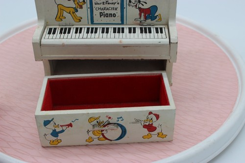 Walt Disney Character Piano mickey mouse Music jewelry Box Vintage Working 48D34 - Picture 12 of 15