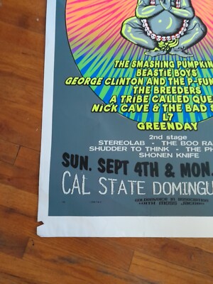 LOLLAPALOOZA 94 LIMITED SHOW POSTER SMASHING PUMPKINS GREEN DAY