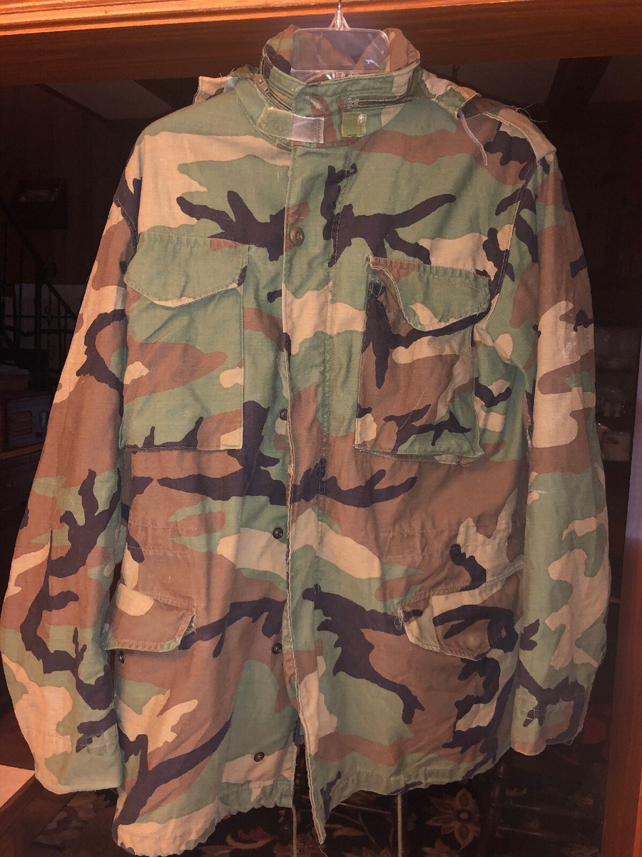 M65 Field Jacket Woodlands Camo Made by Golden Mfg Co In USA Small