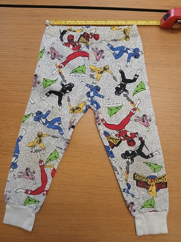 VINTAGE 1994 POWER RANGERS USA MADE LONG EDDIES Set! Sz 4 100% Cotton - Picture 8 of 12