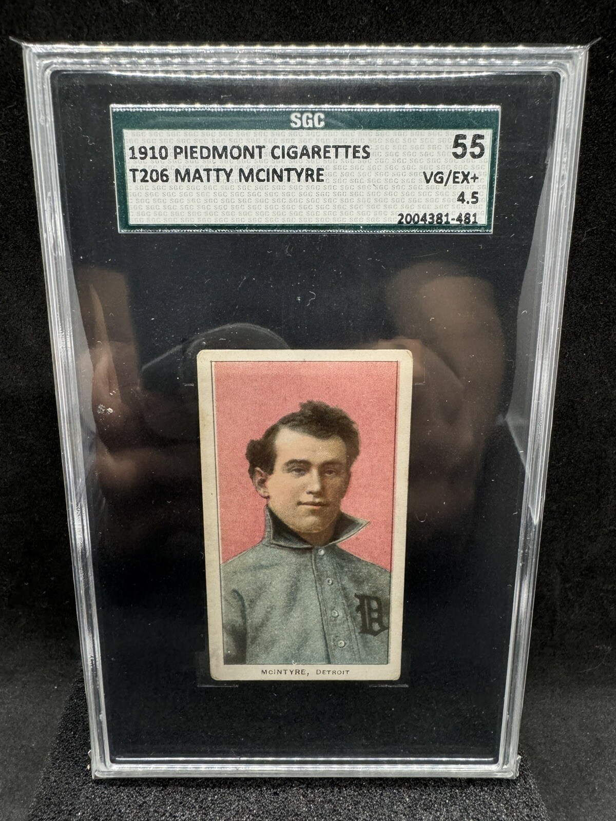 1910 T206 Matty McIntyre SGC 4.5 VG/EX+