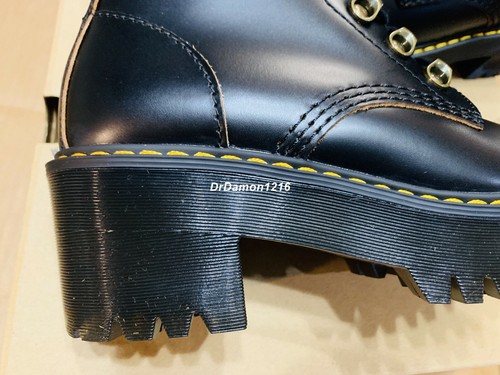 Neu im Karton Dr.Martens Leona Damen-Hakenstiefel mittlerer Absatz schwarz Vintage glatt 22601001 - Bild 6 von 7