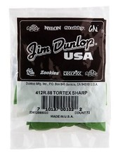 DUNLOP 412R.88 Tortex  Sharp Guitar Picks 72 Picks with FREE Shipping