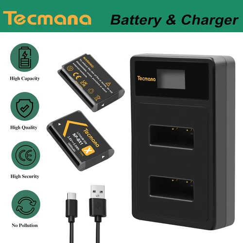 2PCS Batteries + Chargeur pour Sony NP-BX1 Cyber-shot HDR-CX405 HDR-CX240E HDR-PJ410
