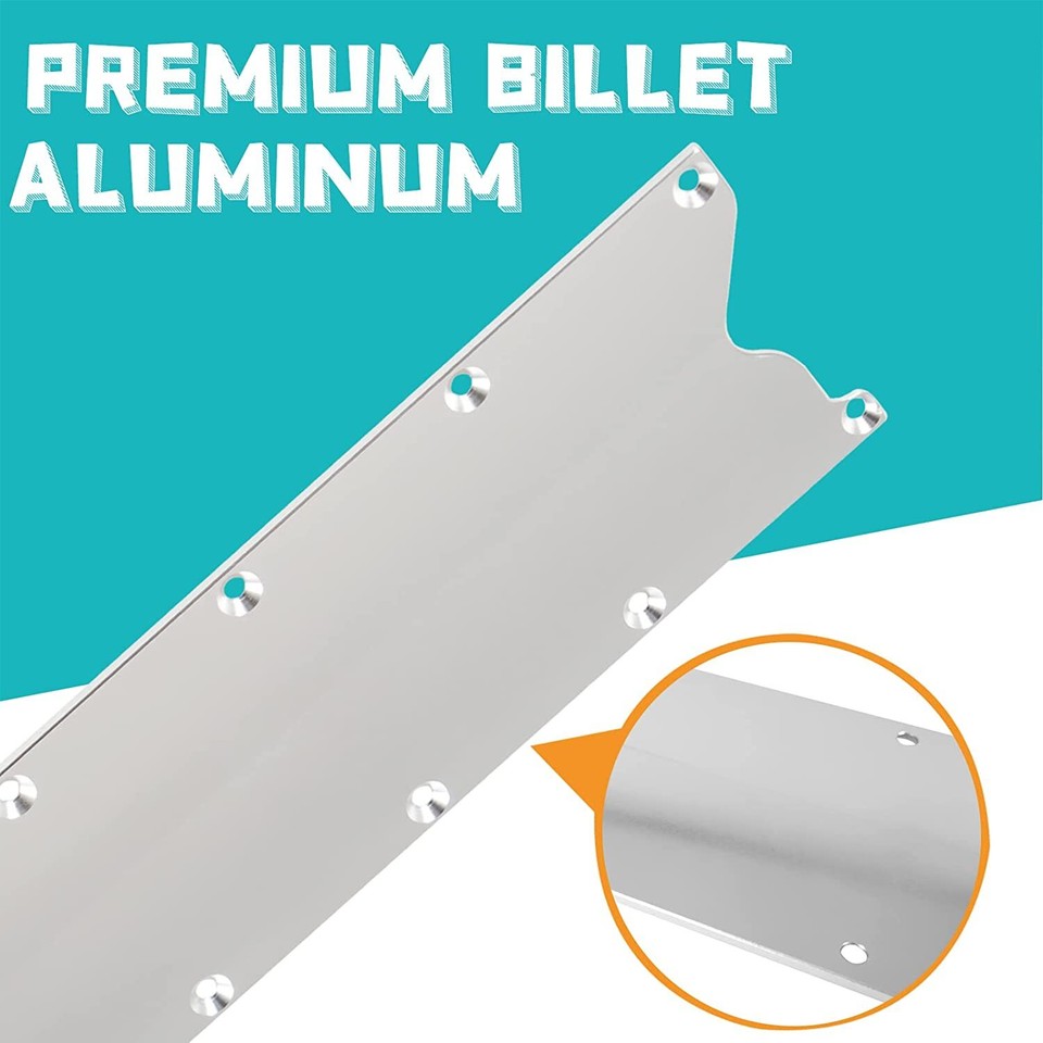 Valley Pan Cover Plate (Knock Sensor Delete) For LS Gen 3 Billet LS1 LS2 LS3 LS7 - Foto 4