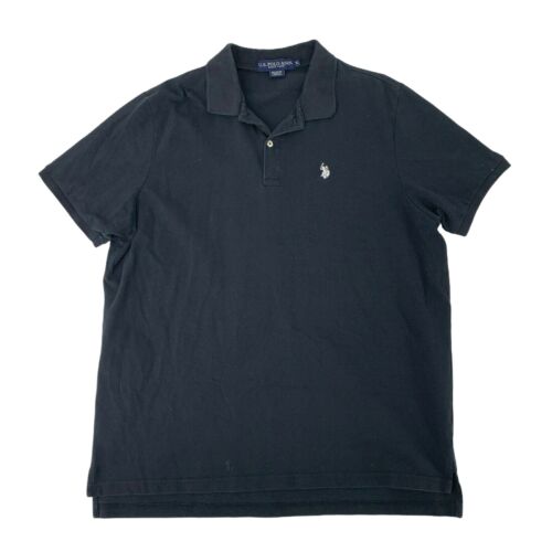 US Polo Assn Shirt Herren Größe XL schwarz kurzärmelig Kragen Preppy 100 % Baumwolle* - Bild 1 von 8