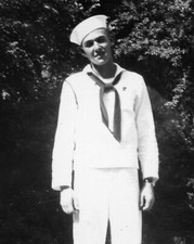 ORIGINAL VINTAGE PHOTO: Navy Sailor Man Male Uniform Candid Portrait 40's WW2