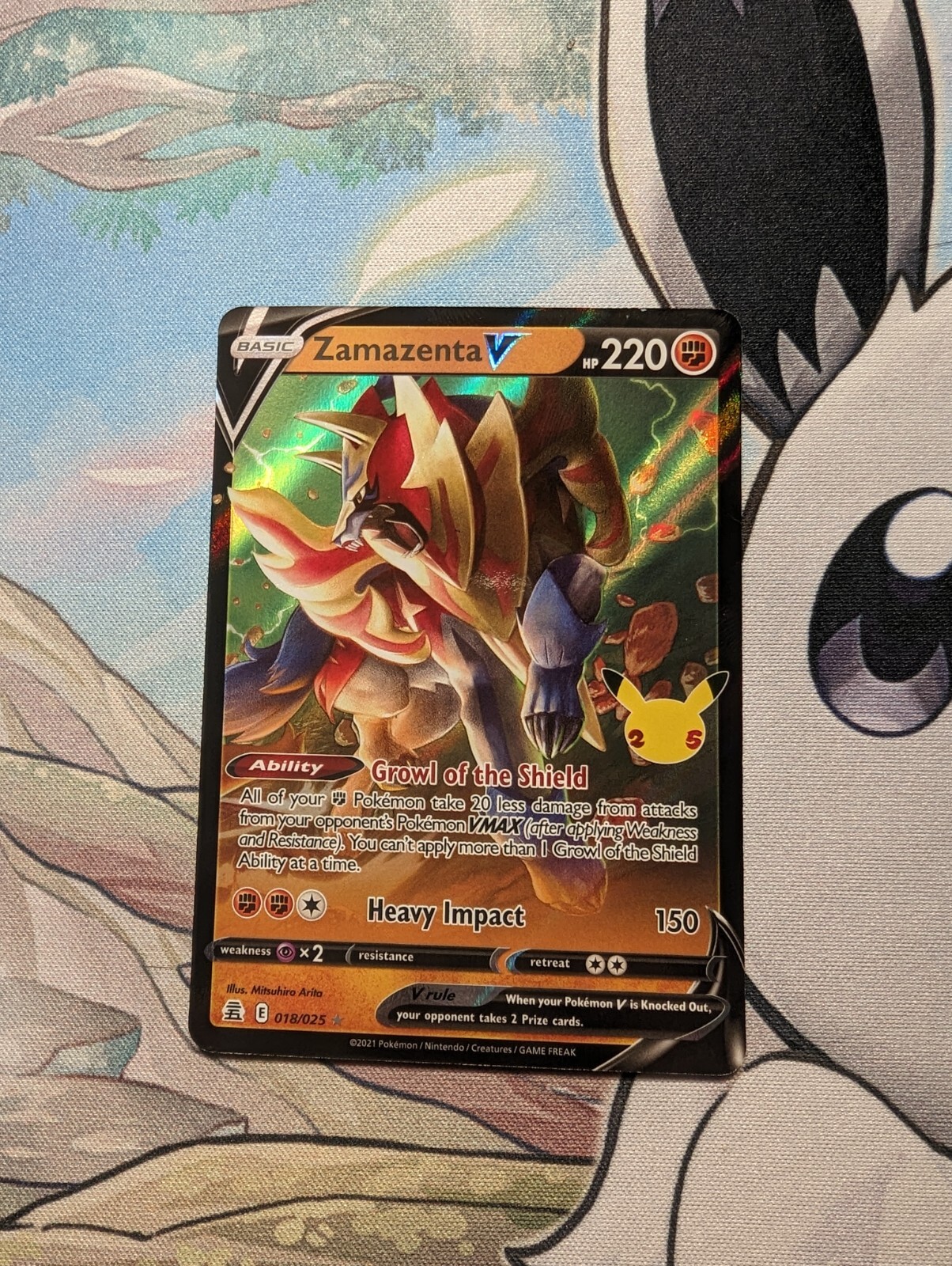 Zamazenta V 18/25 Ultra Rare Celebrations Pokémon TCG Near Mint