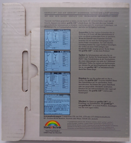 COMMODORE 128 -- GEOFILE 128 (M&T/BERKELEY SOFTWORKS - DISK) #CIB #WIE NEU - 第 10/10 張圖片