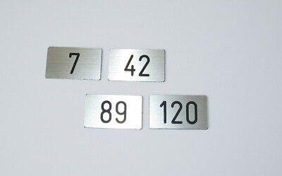 Zahlenschilder / Bezeichnungsschilder für Schließfachschrank, Wertfachschrank