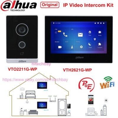 Dahua IP Video Intercom VTO2211G-WP Doorbell VTH2621G-WP Monitor PoE WiFi APP