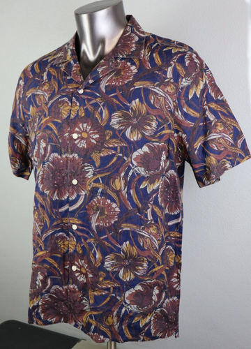 Herren Baird McNutt Murano Blumen Schlaufenkragen Knopfleiste Leinenhemd XL Slim - Bild 3 von 10