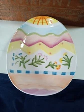 EASTER Fitz and Floyd Essentials Pastel EGGSCAPADES Egg Dish/Bowl