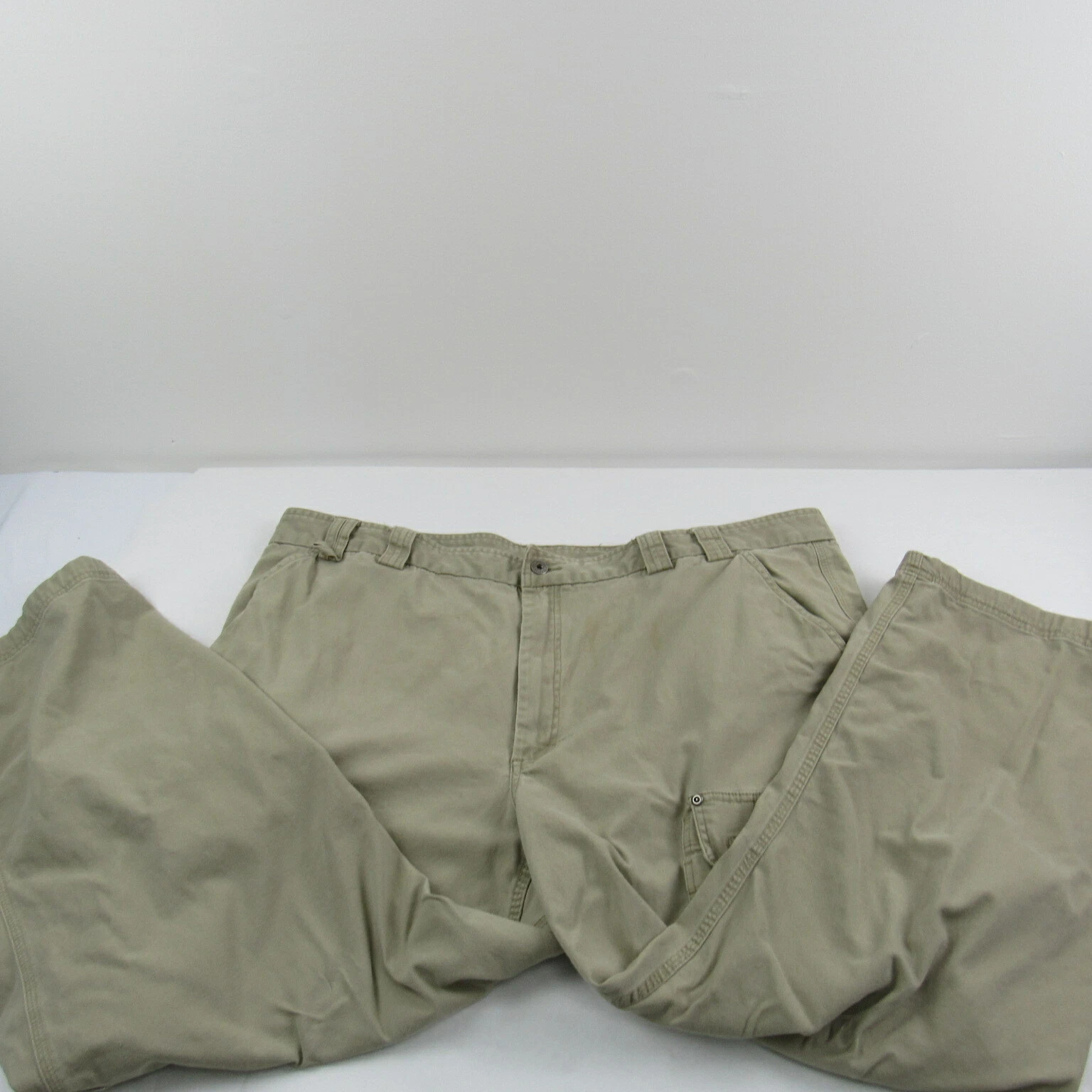 Duluth Trading Co Men's Work Cargo Pants Canvas Cotton Size 48 x 30 Beige