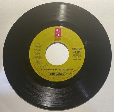 Lou Rawls   You'll Never Find Another Love Like Mine 1976 PIR R&B Soul VG+