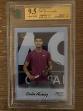 2020/21 CARLOS ALCARAZ ALL SPORTS ROOKIE BLUE #13/50 ATP #140 GRADED MNT 9.5  nc