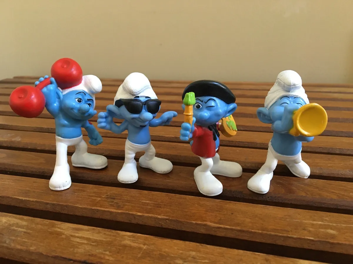 Mcdonalds Happy Meal Toys Smurfs Lot Of 9 & 4 Other Smurfs Figures
