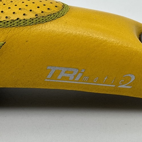 Sella bici vintage Selle Italia TRi Matic 2 pelle gialla vera gel - Foto 8 di 24