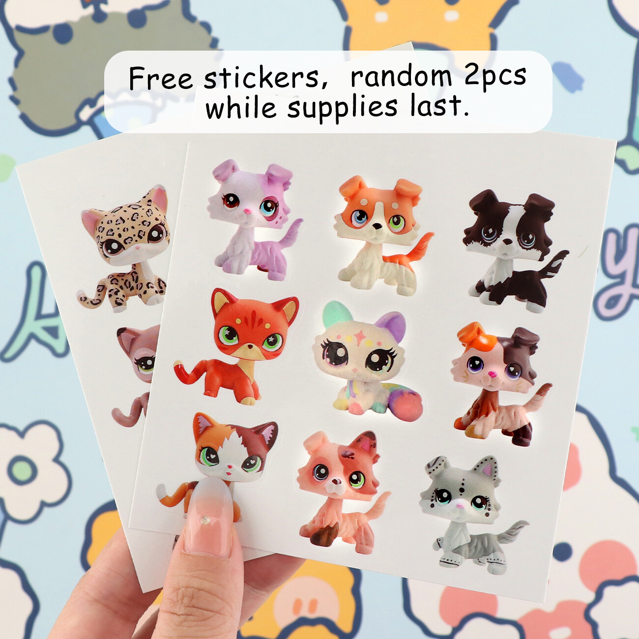 Custom LPS Toy Shorthair Cat Leopard Print Body Toy Kids Gift Rare Collect Cute | eBay
