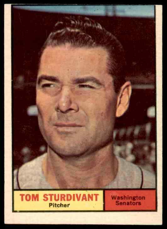 1961 Topps Tom Sturdivant Senators #293 *Noles2148* Cs 10= Fs | eBay