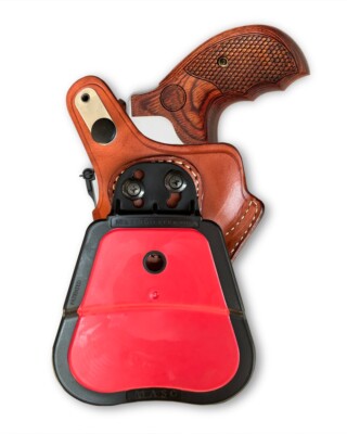 Leather Paddle Holster For S&W N-Frame Model 29/629 .44 Mag With 3” Barrel – Right Hand