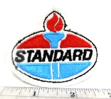 Vintage Standard Gasoline Station Oil Jacket Patch Torch New York NY Petroleum