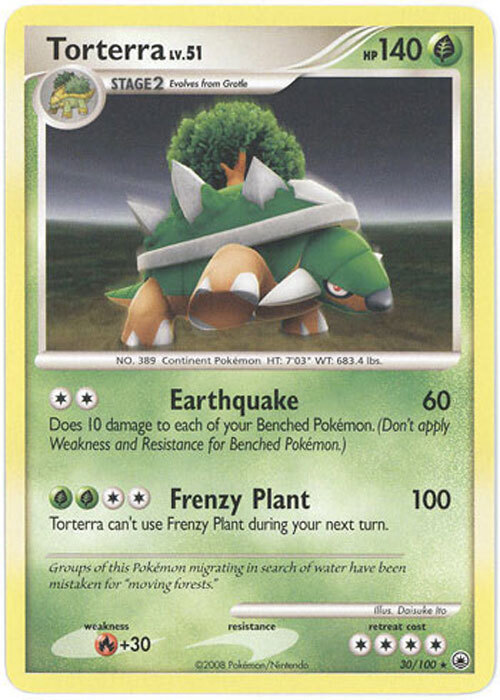 Pokemon Card - Majestic Dawn 30/100 - TORTERRA Lv.51 (rare) - NM