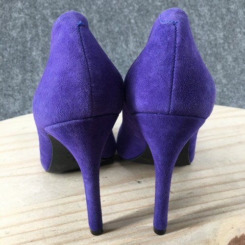 Jessica Simpson Shoes Womens 7.5 B Pumps Blue Suede Pull On High Heels Casual - Picture 7 of 17