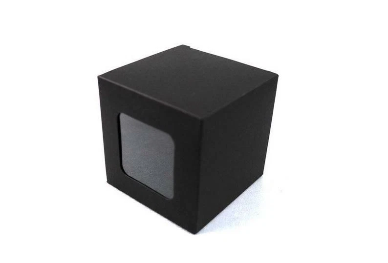 200x Clear Window Black Paper Packing Box Cupcake Macaroon Candle Gift Favor Box - Image 2 of 4