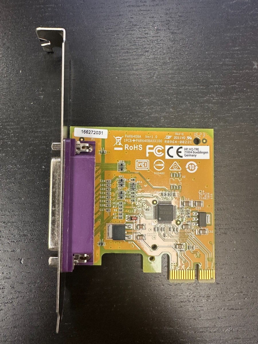 HP SUNIX PAR6408A 1Port IEEE1284 Parallel PCIe X1 Board VGB32