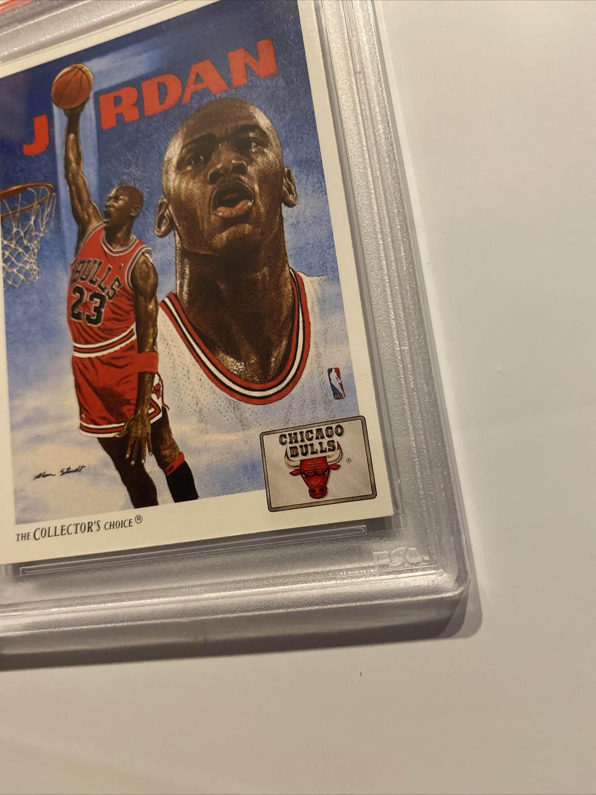 Michael Jordan PSA 6 Vintage Basketball Card Upper Deck Chicago Bulls NBA 1991 view 6