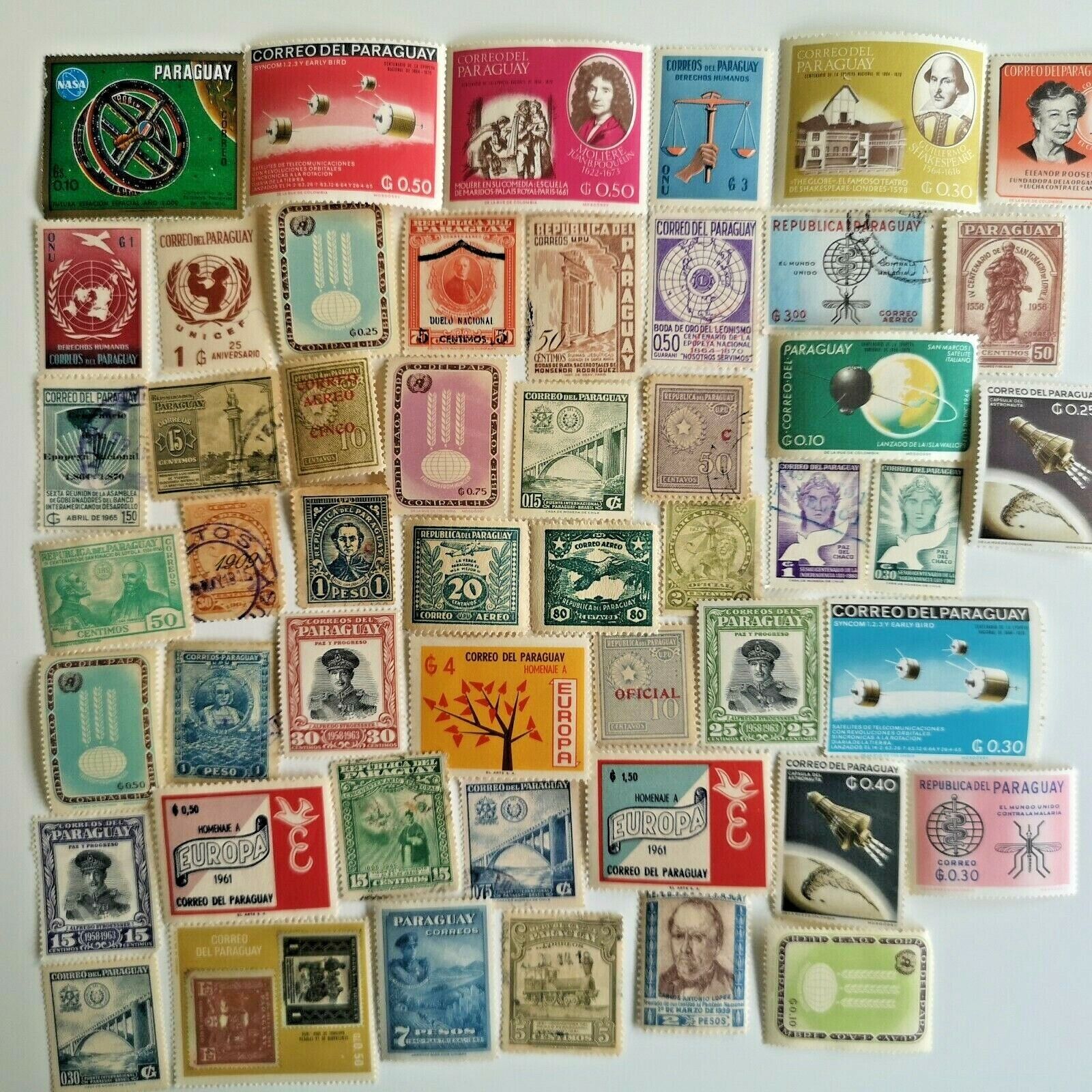 Paraguay Stamps Collection - 50 to 1000 Different Stamps