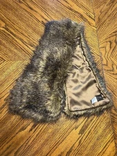 Rachel Zoe Luxe Faux Fur Pull Through Scarf Stole Shoulder Wrap