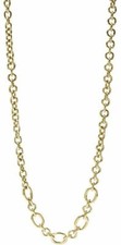NEW FOSSIL PALE GOLD CHAIN LINK CHOKER,NECKLACE,DOUBLE WRAP BRACELET JF00748