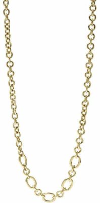 NEW FOSSIL PALE GOLD CHAIN LINK CHOKER,NECKLACE,DOUBLE WRAP BRACELET JF00748