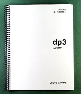 Sigma DP3 Quattro User Instruction Manual: 142 Pages and Protective Covers!