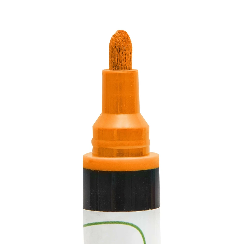 Bolígrafo de vidrio marcador de pintura líquida: bolígrafos de vidrio, tinta borrable - punta naranja de 5 mm Foto 2 de 4