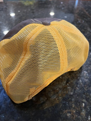 VTG 70's Rare Brown's Feeds K Products Mesh Patch Trucker Foam SnapBack Cap - Picture 3 of 12