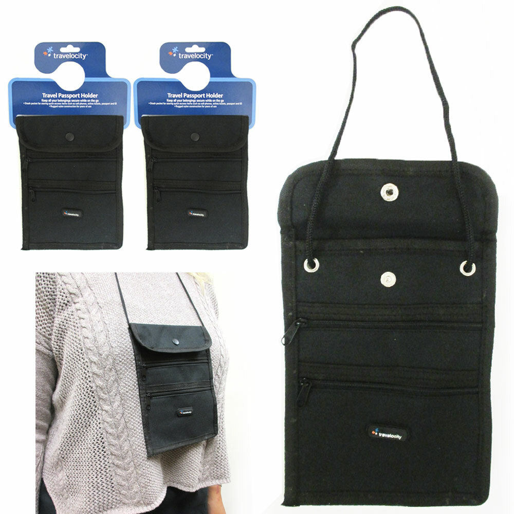 2 Travel Passport Holders with Card Slots - RFID Blocking Wallet for Documents  -image