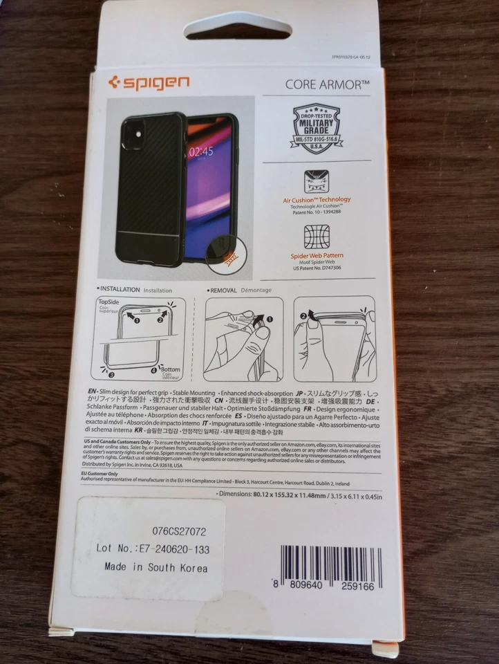 Spigen Black Core Armor Case for Apple iPhone 11 - 076CS27072 - Image 2 of 4