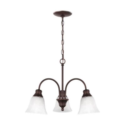 Generation Lighting 35949-710 Windgate Three-Light BRONZE-Chandelier-Modern New